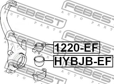 Febest HYBJB-EF - Ремонтний комплект, що несуть / напрямні шарніри autozip.com.ua