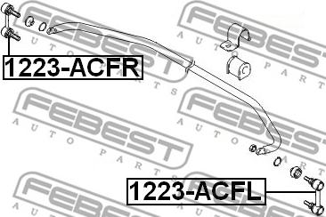 Febest 1223-ACFL - Тяжка стабілізатора передня. L autozip.com.ua