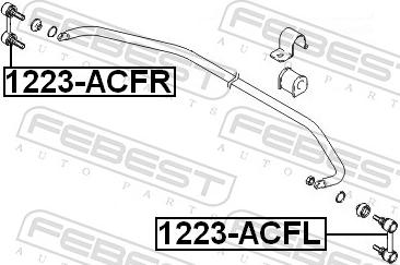 Febest 1223-ACFL - Тяга / стійка, стабілізатор autozip.com.ua