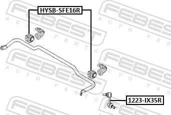 Febest 1223-IX35R - Тяга / стійка, стабілізатор autozip.com.ua