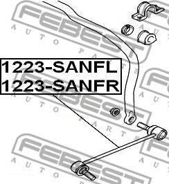 Febest 1223-SANFL - Тяга / стійка, стабілізатор autozip.com.ua