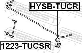 Febest 1223-TUCSR - Тяга / стійка, стабілізатор autozip.com.ua