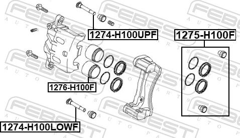 Febest 1276-H100F - Поршень, корпус скоби гальма autozip.com.ua