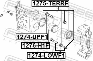 Febest 1275-TERRF - Ремкомплект, гальмівний супорт autozip.com.ua