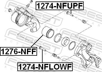 Febest 1274-NFUPF - Направляючий болт, корпус скоби гальма autozip.com.ua