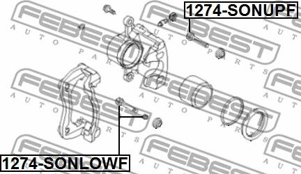 Febest 1274-SONUPF - Направляючий болт, корпус скоби гальма autozip.com.ua