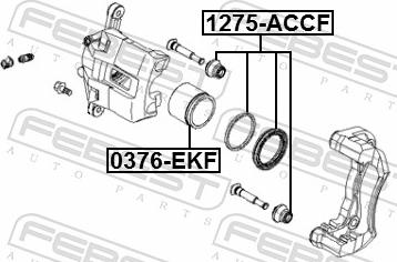 Febest 1275-ACCF - Ремкомплект, гальмівний супорт autozip.com.ua