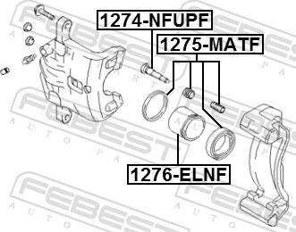 Febest 1275-MATF - Ремкомплект, гальмівний супорт autozip.com.ua
