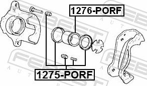 Febest 1275-PORF - Ремкомплект, гальмівний супорт autozip.com.ua