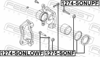 Febest 1275-SONF - Ремкомплект, гальмівний супорт autozip.com.ua