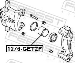 Febest 1276-GETZF - Поршень, корпус скоби гальма autozip.com.ua