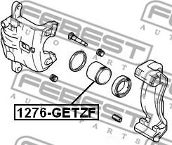 Febest 1276-GETZF - Поршень, корпус скоби гальма autozip.com.ua