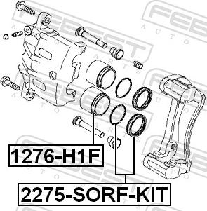 Febest 1276-H1F - Поршень, корпус скоби гальма autozip.com.ua