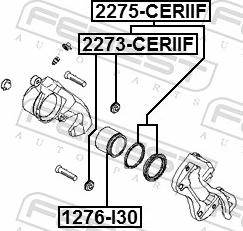 Febest 2275-CERIIF - Ремкомплект, гальмівний супорт autozip.com.ua