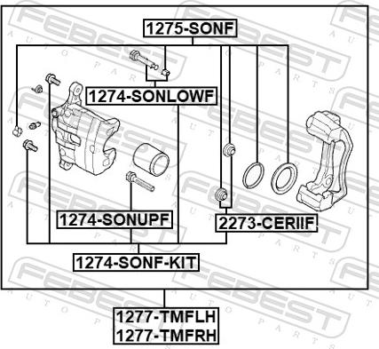 Febest 1277-TMFRH - Гальмівний супорт autozip.com.ua