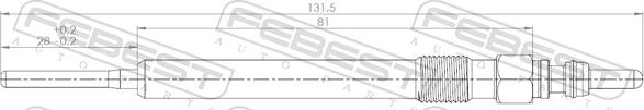 Febest 17642-001 - Свічка розжарювання autozip.com.ua
