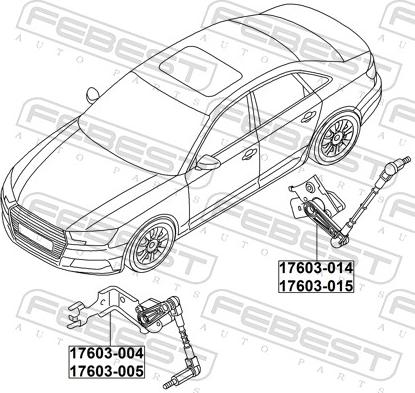 Febest 17603-005 - Датчик, регулювання кута Нахил фар autozip.com.ua