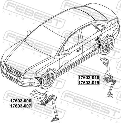 Febest 17603-019 - Датчик, регулювання кута Нахил фар autozip.com.ua