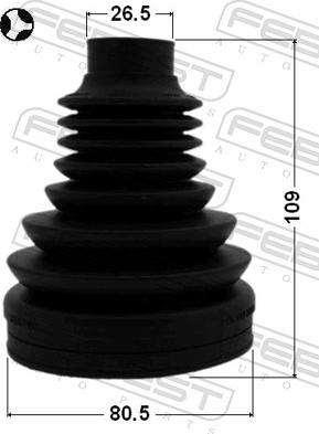 Febest 1715-Q5LHT - Пильник, приводний вал autozip.com.ua