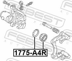 Febest 1775-A4R - Ремкомплект, гальмівний супорт autozip.com.ua