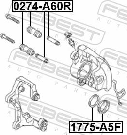 Febest 1775-A5F - Ремкомплект, гальмівний супорт autozip.com.ua