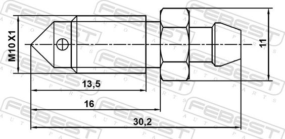 Febest 8870-004 - Болт повітряного клапана / вентиль, гальмівний супорт autozip.com.ua