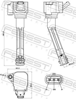 Febest 35640-002 - Котушка запалювання autozip.com.ua