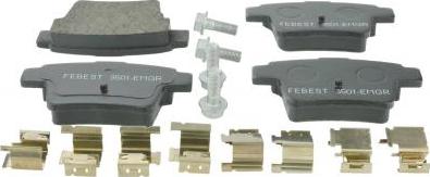 Febest 3501-EMGR - Гальмівні колодки, дискові гальма autozip.com.ua