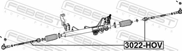 Febest 3022-HOV - Осьовий шарнір, рульова тяга autozip.com.ua