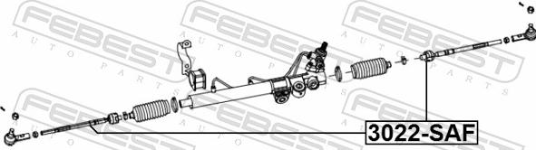 Febest 3022-SAF - Осьовий шарнір, рульова тяга autozip.com.ua