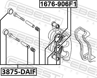 Febest 3875-DAIF - Ремкомплект, гальмівний супорт autozip.com.ua