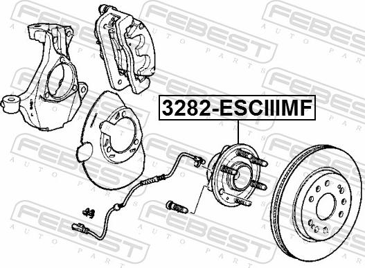 Febest 3282-ESCIIIMF - Комплект підшипника маточини колеса autozip.com.ua