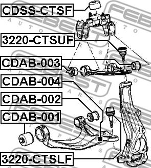 Febest CDAB-004 - Сайлентблок, важеля підвіски колеса autozip.com.ua