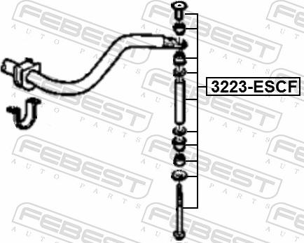 Febest 3223-ESCF - Тяга / стійка, стабілізатор autozip.com.ua