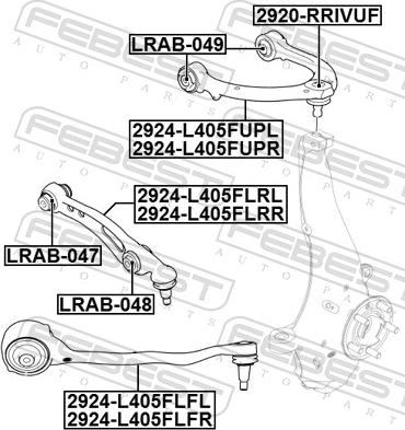 Febest 2924-L405FLRL - Важіль незалежної підвіски колеса autozip.com.ua