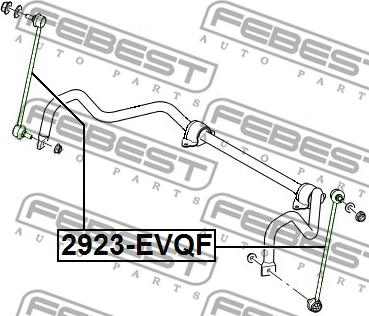 Febest 2923-EVQF - Тяга / стійка, стабілізатор autozip.com.ua