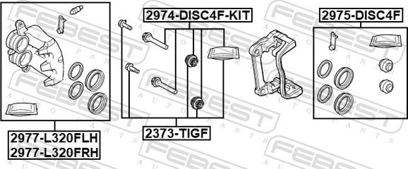 Febest 2977-L320FLH - Гальмівний супорт autozip.com.ua