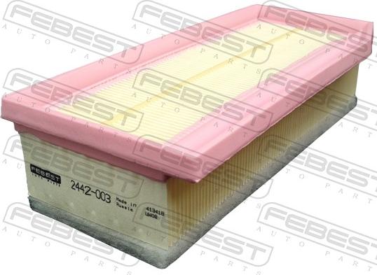 Febest 2442-003 - Повітряний фільтр autozip.com.ua