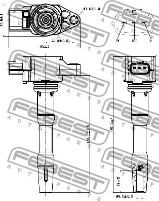 Febest 24640-003 - Котушка запалювання autozip.com.ua