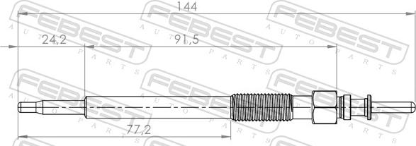 Febest 24642-004 - Свічка розжарювання autozip.com.ua