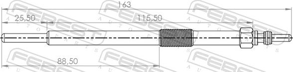 Febest 24642-002 - Свічка розжарювання autozip.com.ua