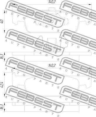 Febest 2401-CLIIVF - Гальмівні колодки, дискові гальма autozip.com.ua