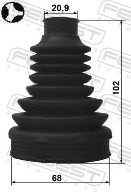 Febest 2415P-CAPTT - Пильник, приводний вал autozip.com.ua