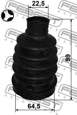 Febest 2415P-DUSTRT - Пильник, приводний вал autozip.com.ua
