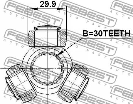 Febest 2416-MEG - ТРИПОИД 30x29.9 пр-во FEBEST autozip.com.ua