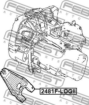 Febest 2481F-LOGII - Поворотна вилка, система зчеплення autozip.com.ua