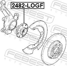 Febest 2482-LOGF - Маточина колеса autozip.com.ua