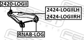 Febest 2424-LOGIIRH - Важіль незалежної підвіски колеса autozip.com.ua