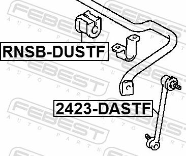 Febest 2423-DASTF - Тяга / стійка, стабілізатор autozip.com.ua