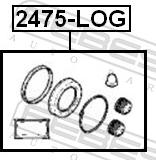 Febest 2475-LOG - Ремкомплект, гальмівний супорт autozip.com.ua